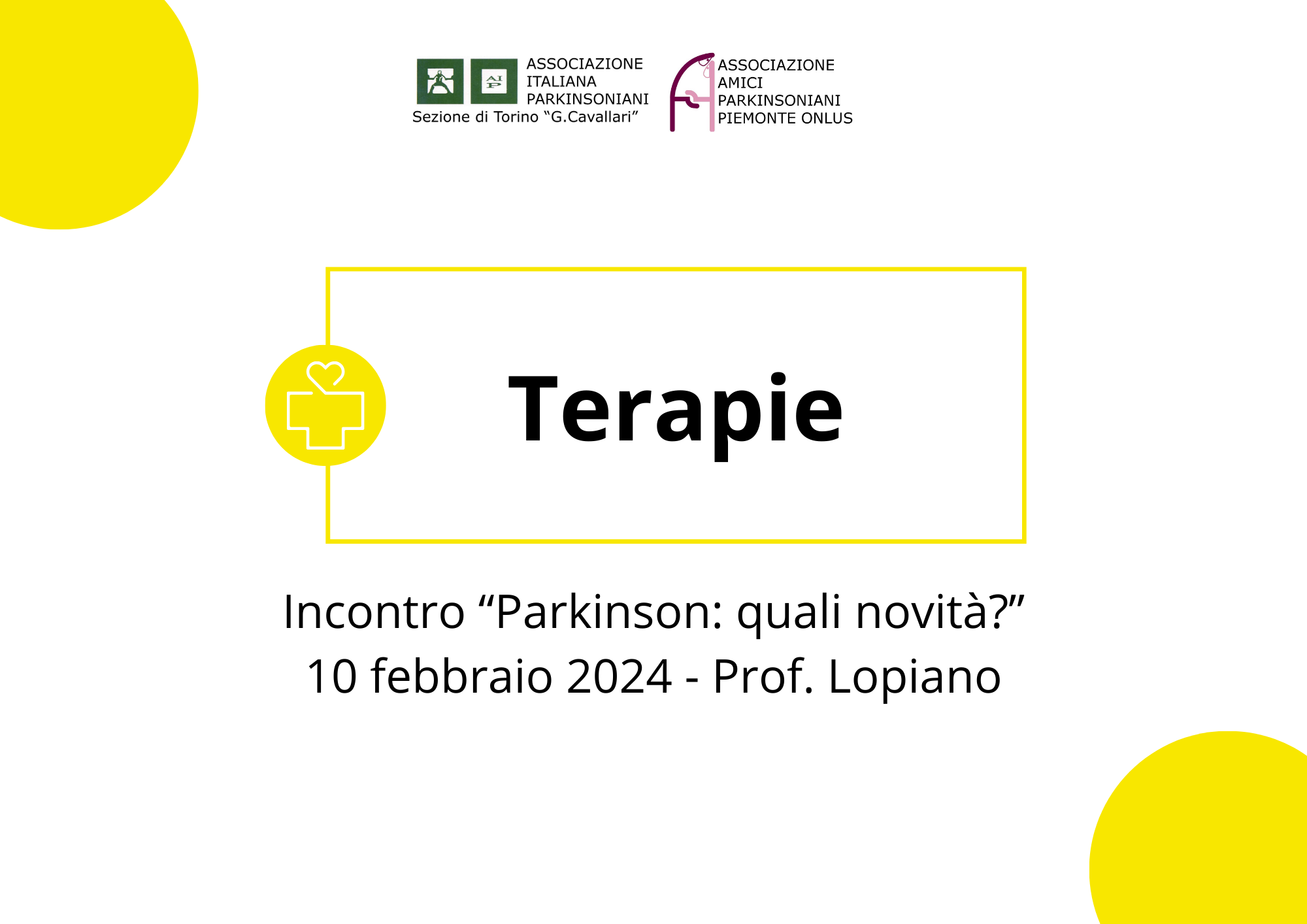 Incontro Parkinson quali novità 10 febbraio 2024 Dott. Lopiano 2